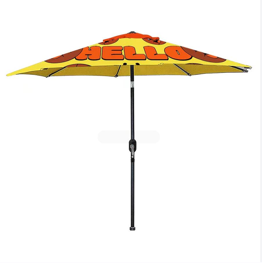 9' Outdoor Aluminum Patio Umbrella (Dye-Sublimation)