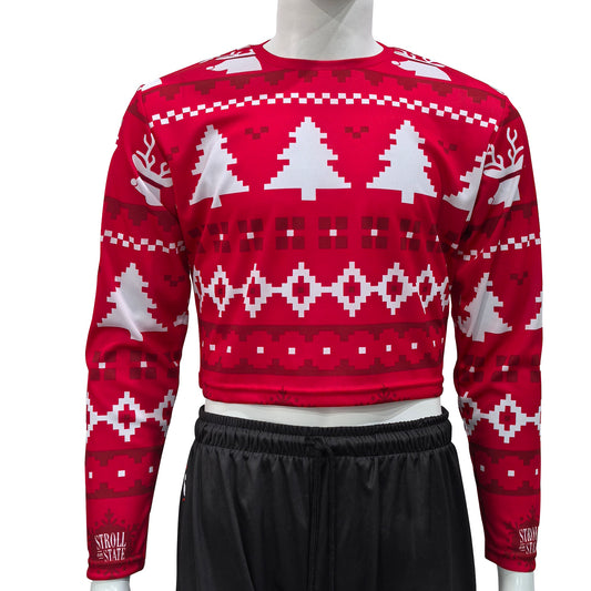 150GSM Mesh Jersey Cropped Long Sleeve Crew Neck (Full Dye Sublimation)#500246